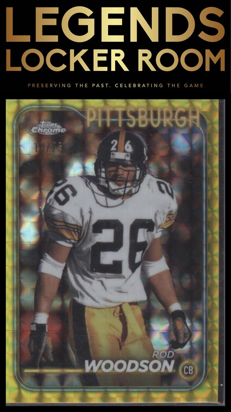 2024 Topps Chrome #166 Rod Woodson Yellow Geometric Refractor #/75