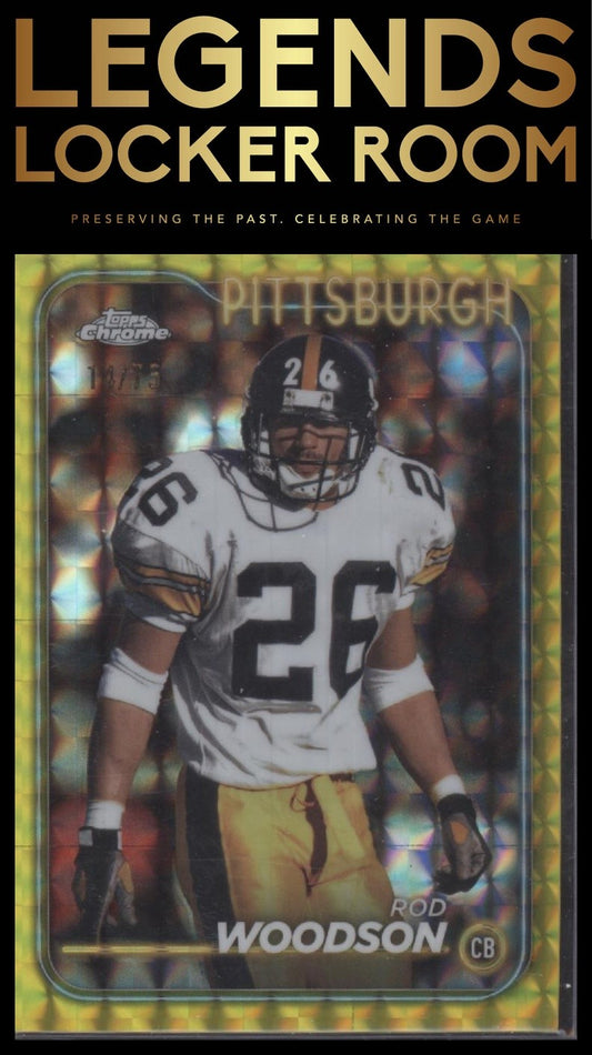 2024 Topps Chrome #166 Rod Woodson Yellow Geometric Refractor #/75