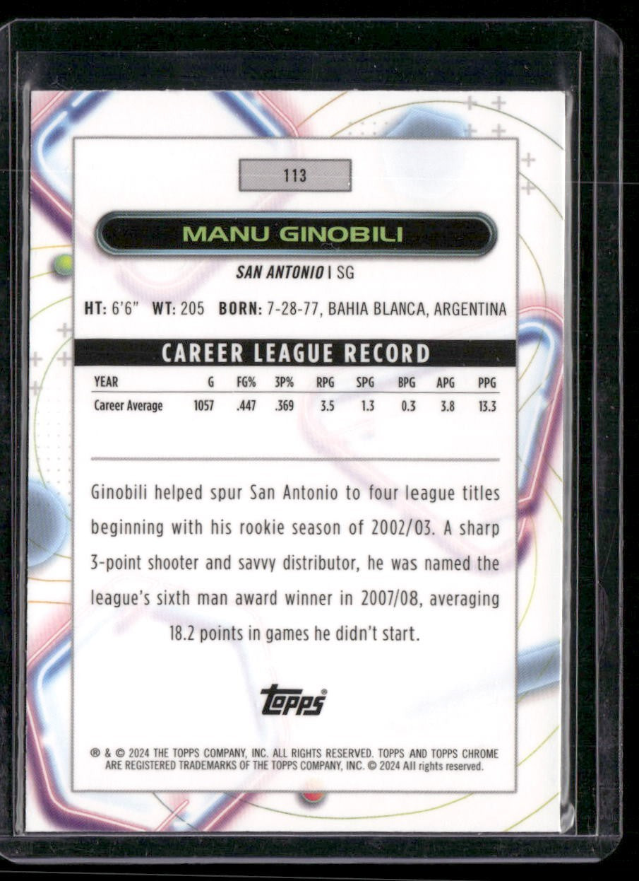 2023-24 Topps Chrome Cosmic #113 Manu Ginobili