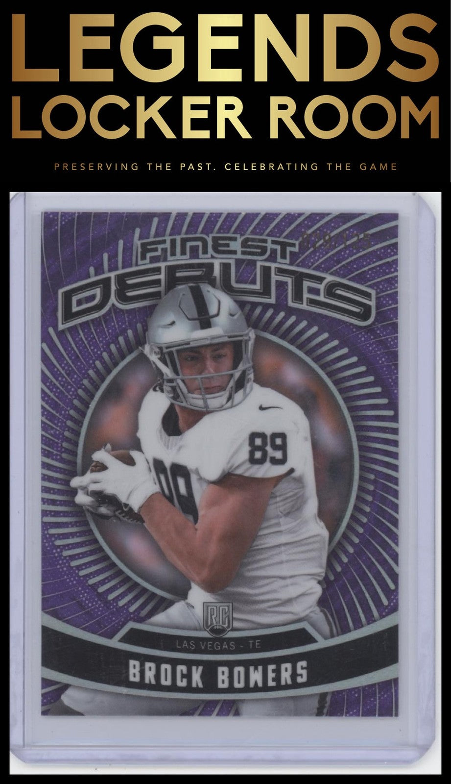 2024 Finest #D-7 Brock Bowers Debut Purple Refractor #/125