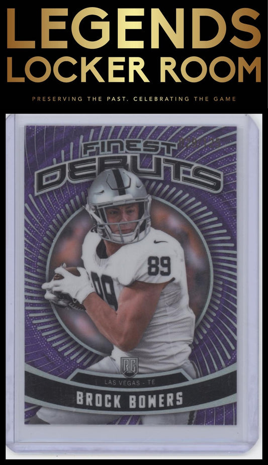 2024 Finest #D-7 Brock Bowers Debut Purple Refractor #/125