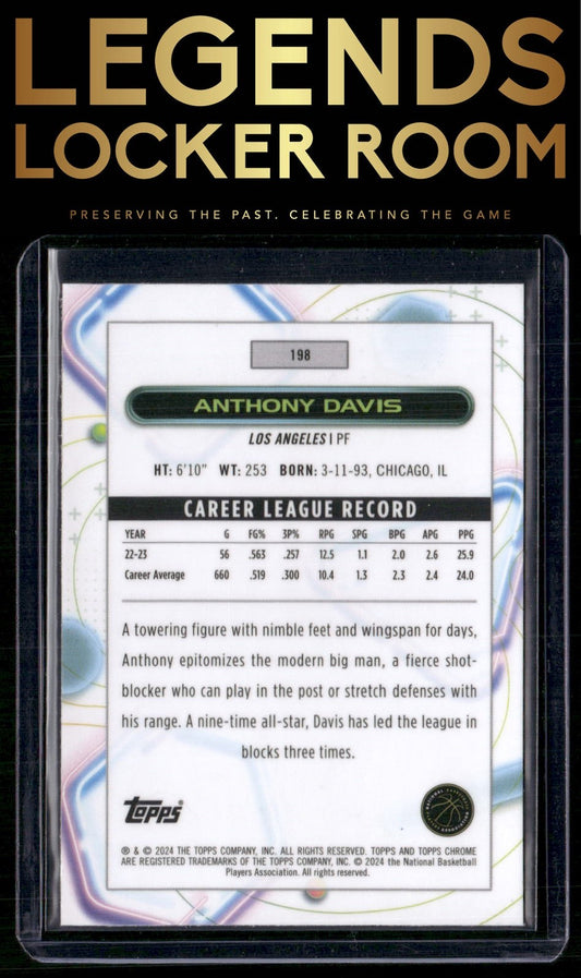 2023-24 Topps Chrome Cosmic #198 Anthony Davis