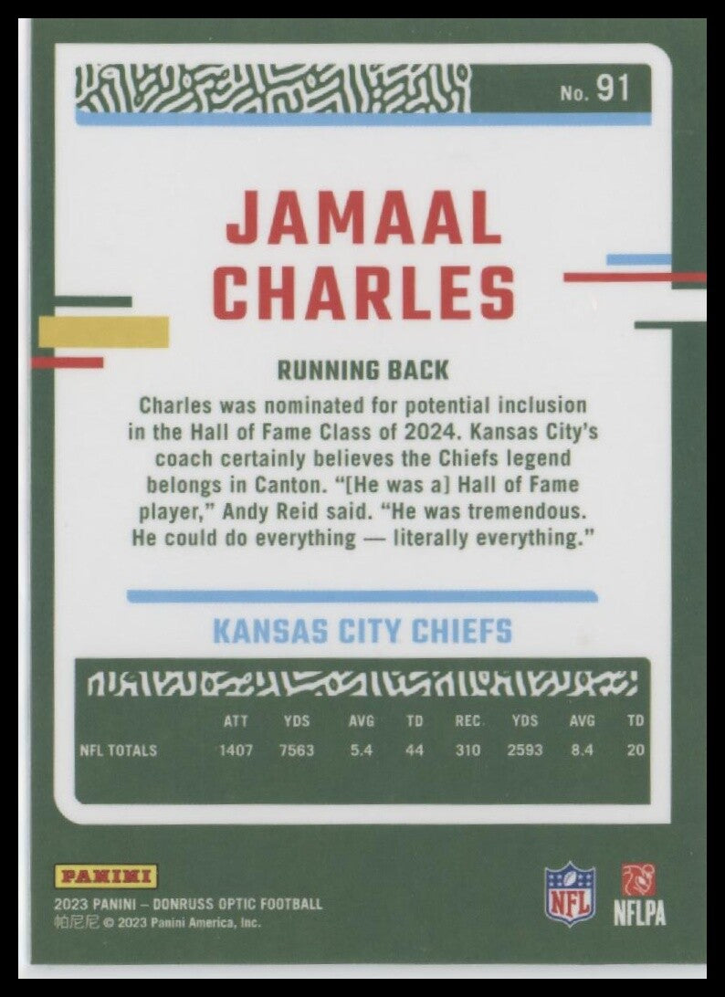 2023 Donruss Optic #91 Jamaal Charles