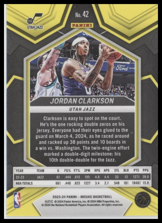 2023-24 Panini Mosaic #42 Jordan Clarkson