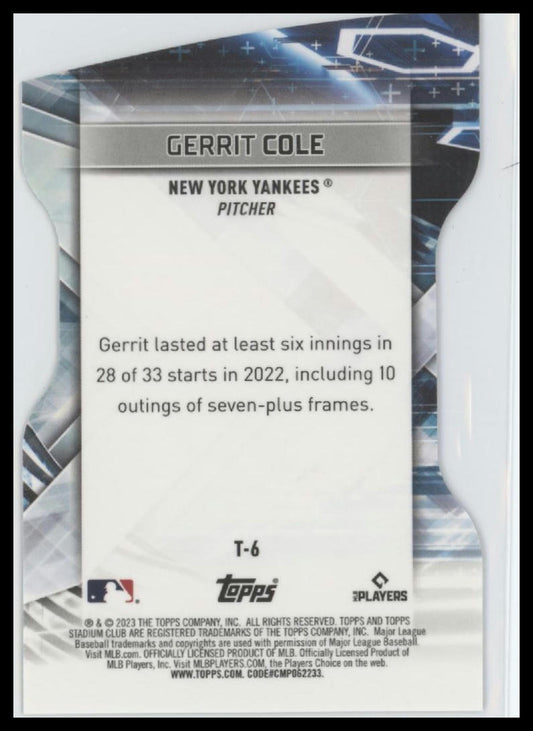 2023 Stadium Club #T-6 Gerrit Cole Triumvirates