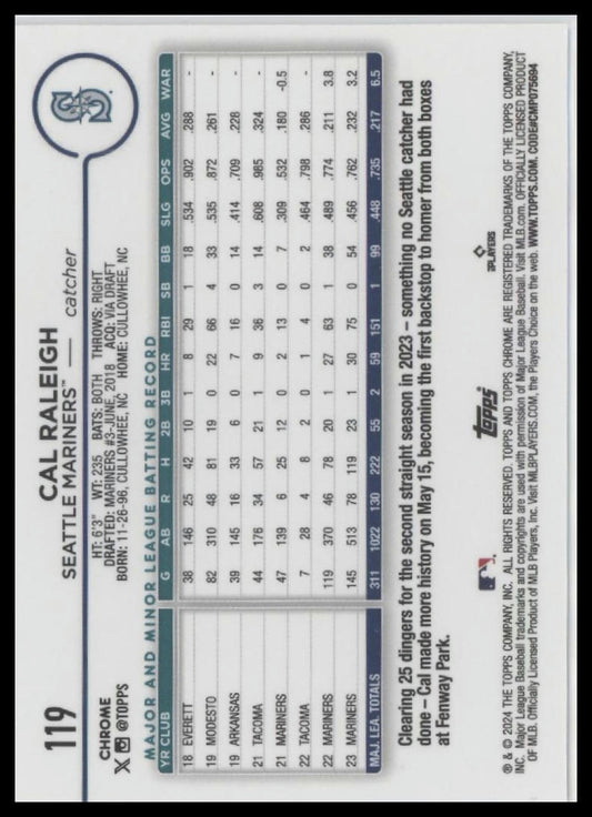 2024 Topps Chrome #119 Cal Raleigh