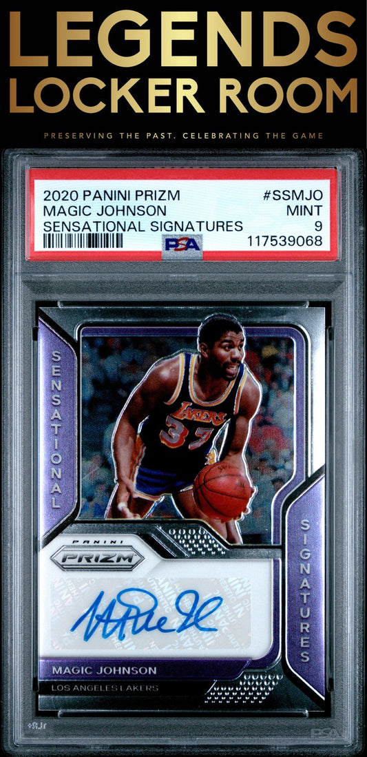 2020 Panini Prizm Sensational Signatures Magic Johnson PSA 9