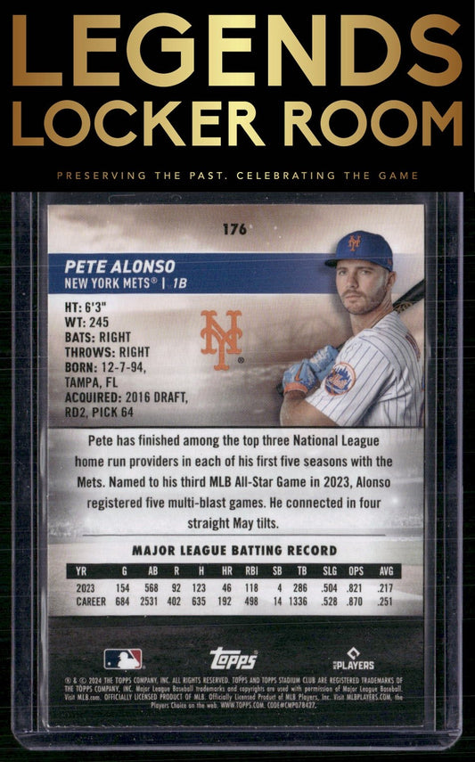 2024 Stadium Club #176 Pete Alonso Red Foil