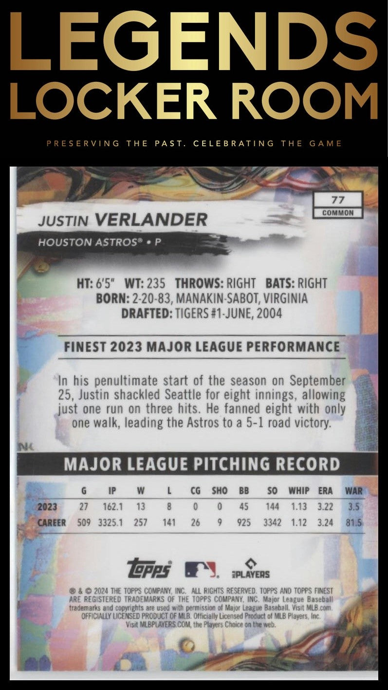 2024 Finest #77 Justin Verlander