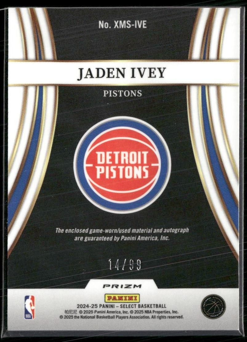 2024-25 Panini Select #XMS-IVE Jaden Ivey X-Factor Purple /99