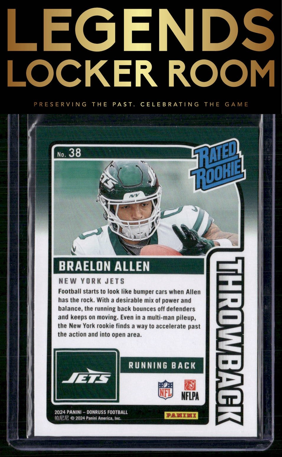 2024 Donruss #38 Braelon Allen Rated Rookies Throwback