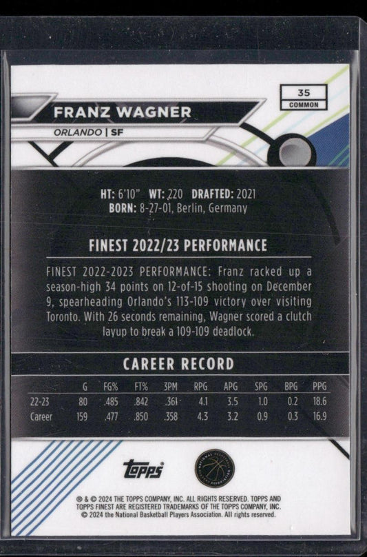 2023-24 Finest #35 Franz Wagner Purple Checkerboard Refractors #/125