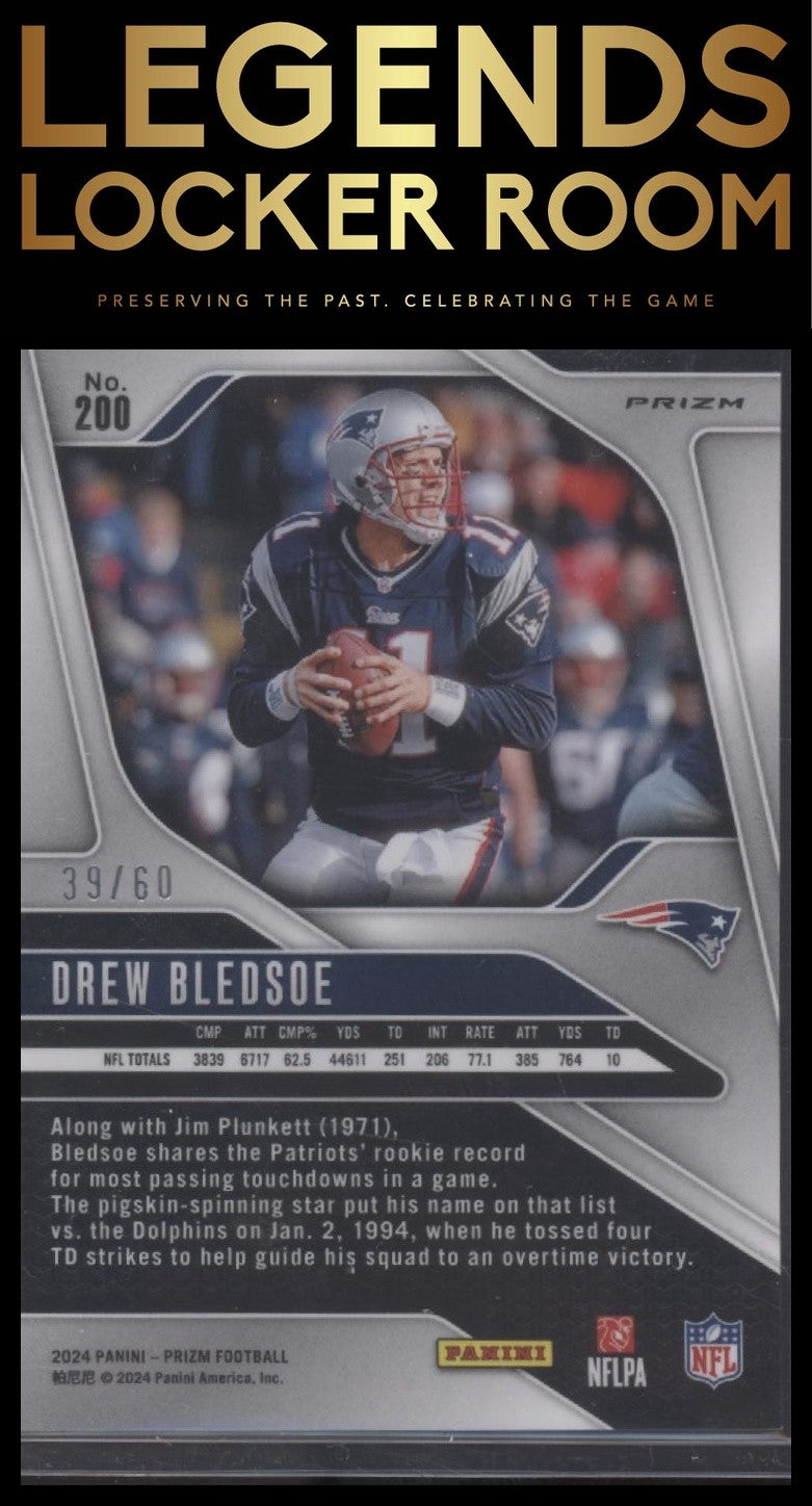 2024 Panini Prizm #200 Drew Bledsoe Orange Wave #/60