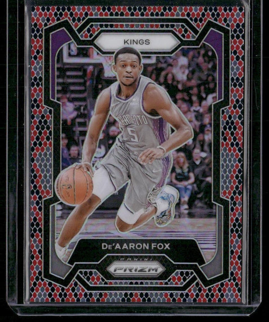 2023-24 Panini Prizm #6 De'Aaron Fox Prizms Snakeskin
