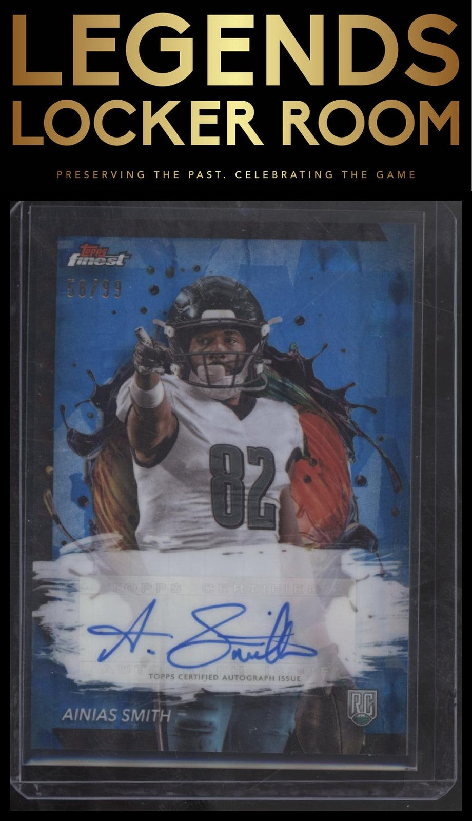 2024 Finest Ainias Smith Rookie Finest Auto Blue Checkerboard Refractor /99