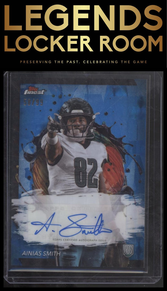 2024 Finest Ainias Smith Rookie Finest Auto Blue Checkerboard Refractor /99