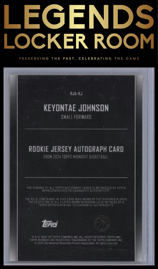 2023-24 Topps Midnight #RJA-KJ Keyontae Johnson Rookie Jersey Autographs