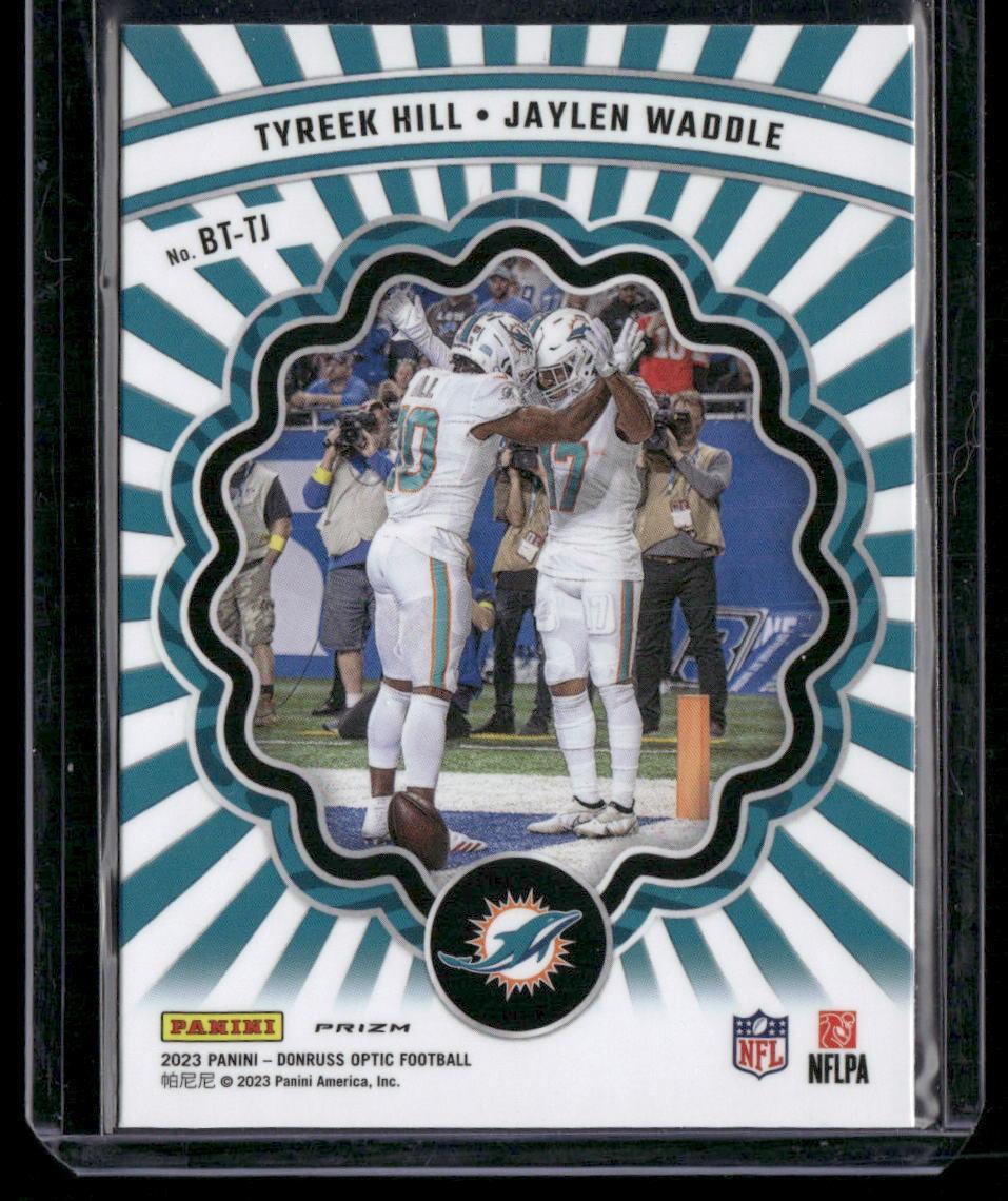2023 Donruss Optic #BT-TJ Tyreek Hill / Jaylen Waddle Best Tuddys