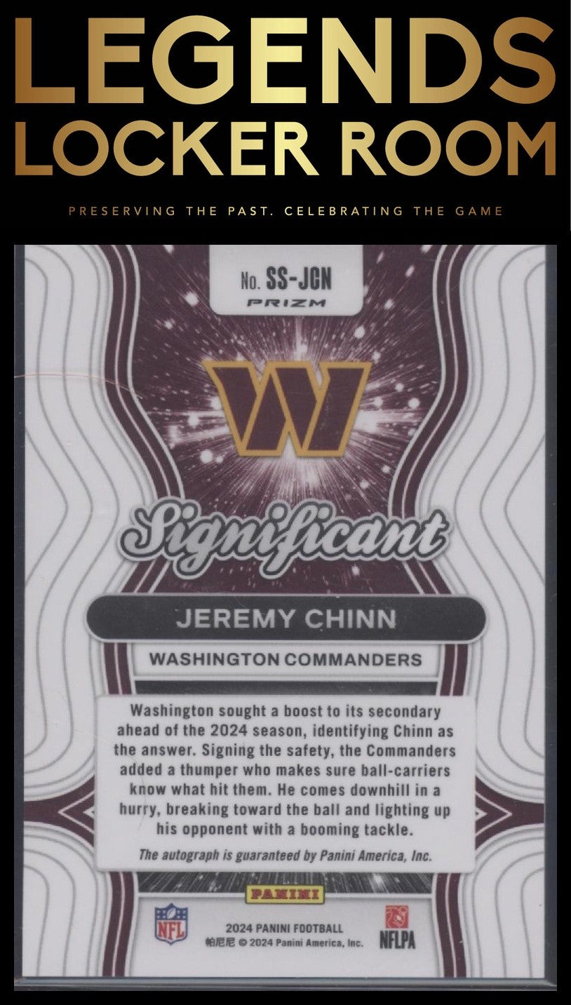 2024 Panini Prizm #SS-JCN Jeremy Chinn Significant Signatures