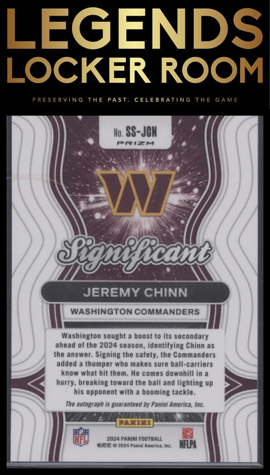 2024 Panini Prizm #SS-JCN Jeremy Chinn Significant Signatures