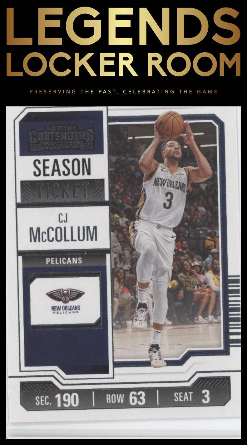 2023-24 Panini Contenders #31 CJ McCollum Season Ticket Retail