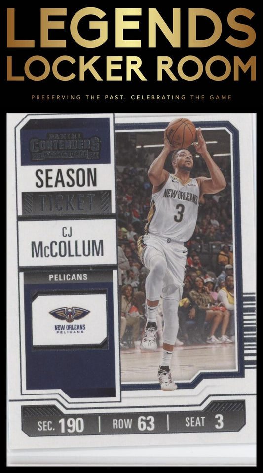 2023-24 Panini Contenders #31 CJ McCollum Season Ticket Retail