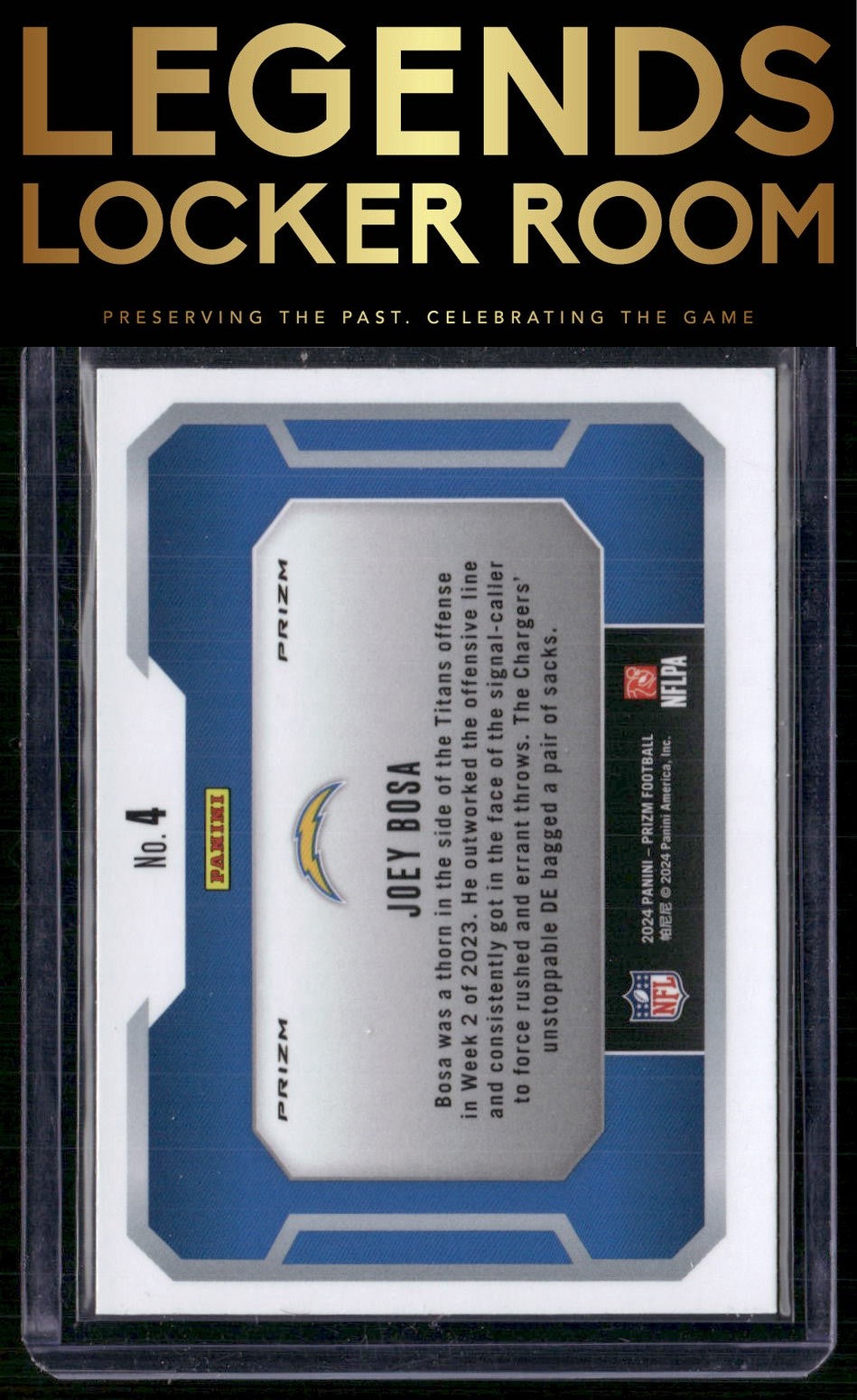2024 Panini Prizm #4 Joey Bosa Lockdown Silver Prizm