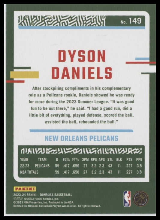 2023-24 Donruss #149 Dyson Daniels