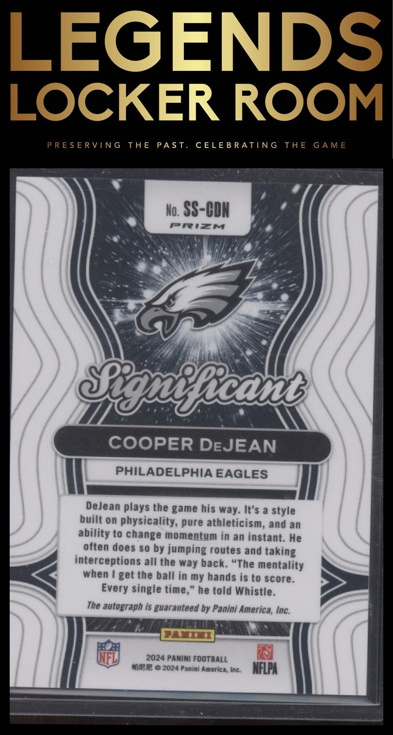 2024 Panini Prizm #SS-CDN Cooper DeJean Significant Signatures