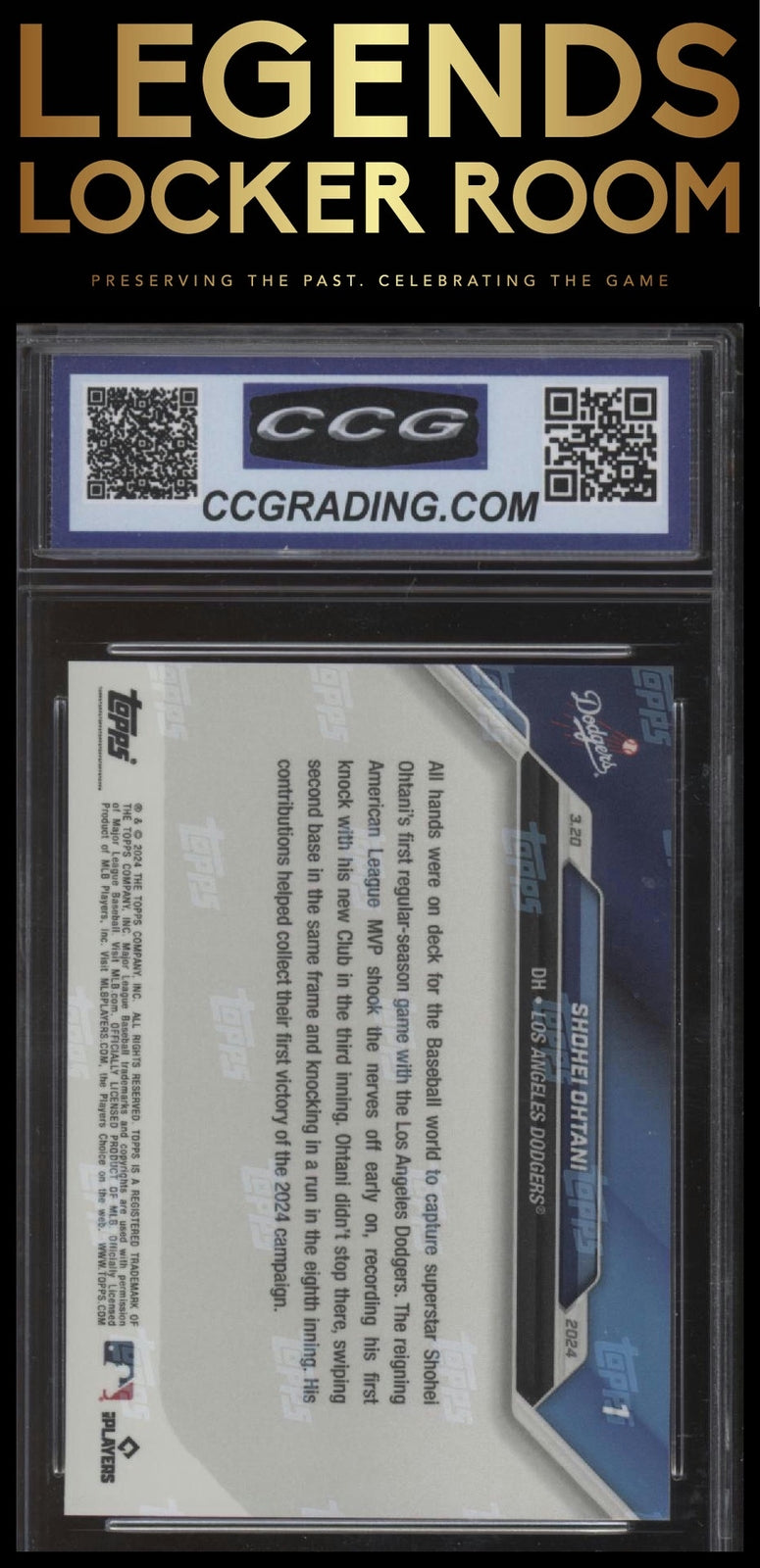 2024 Topps Now #1 Shohei Ohtani CCG 10