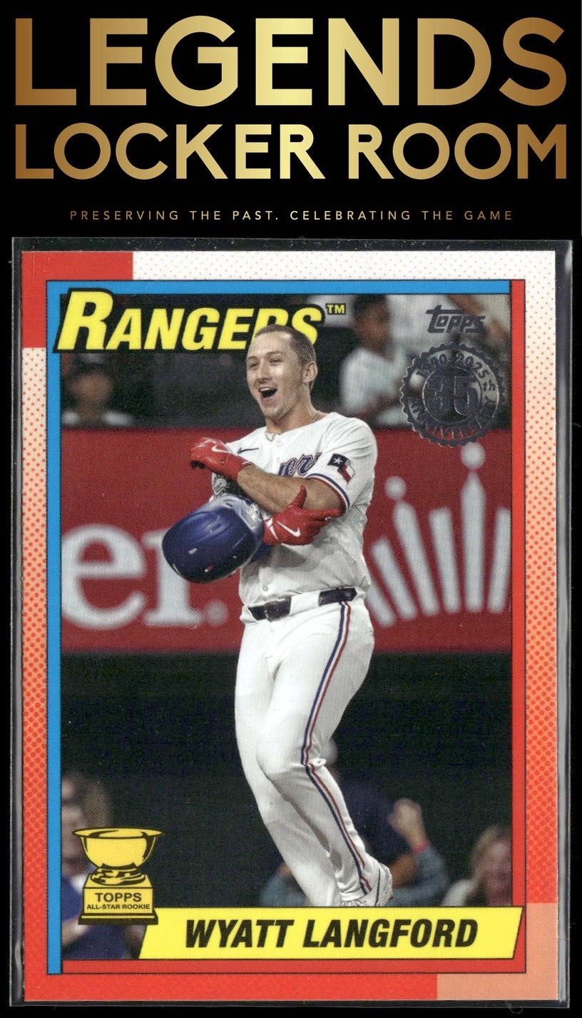 2025 Topps Wyatt Langford 1990 Topps Baseball 35th Anniversary