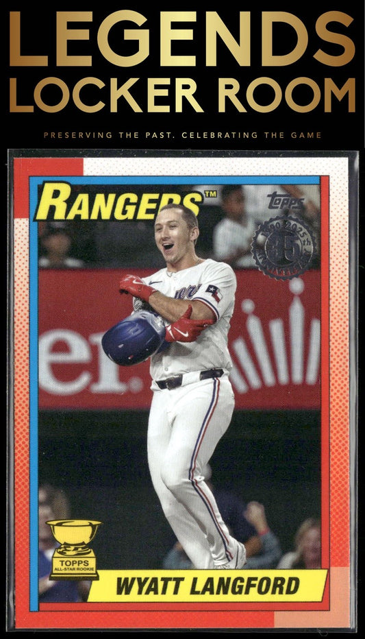 2025 Topps Wyatt Langford 1990 Topps Baseball 35th Anniversary