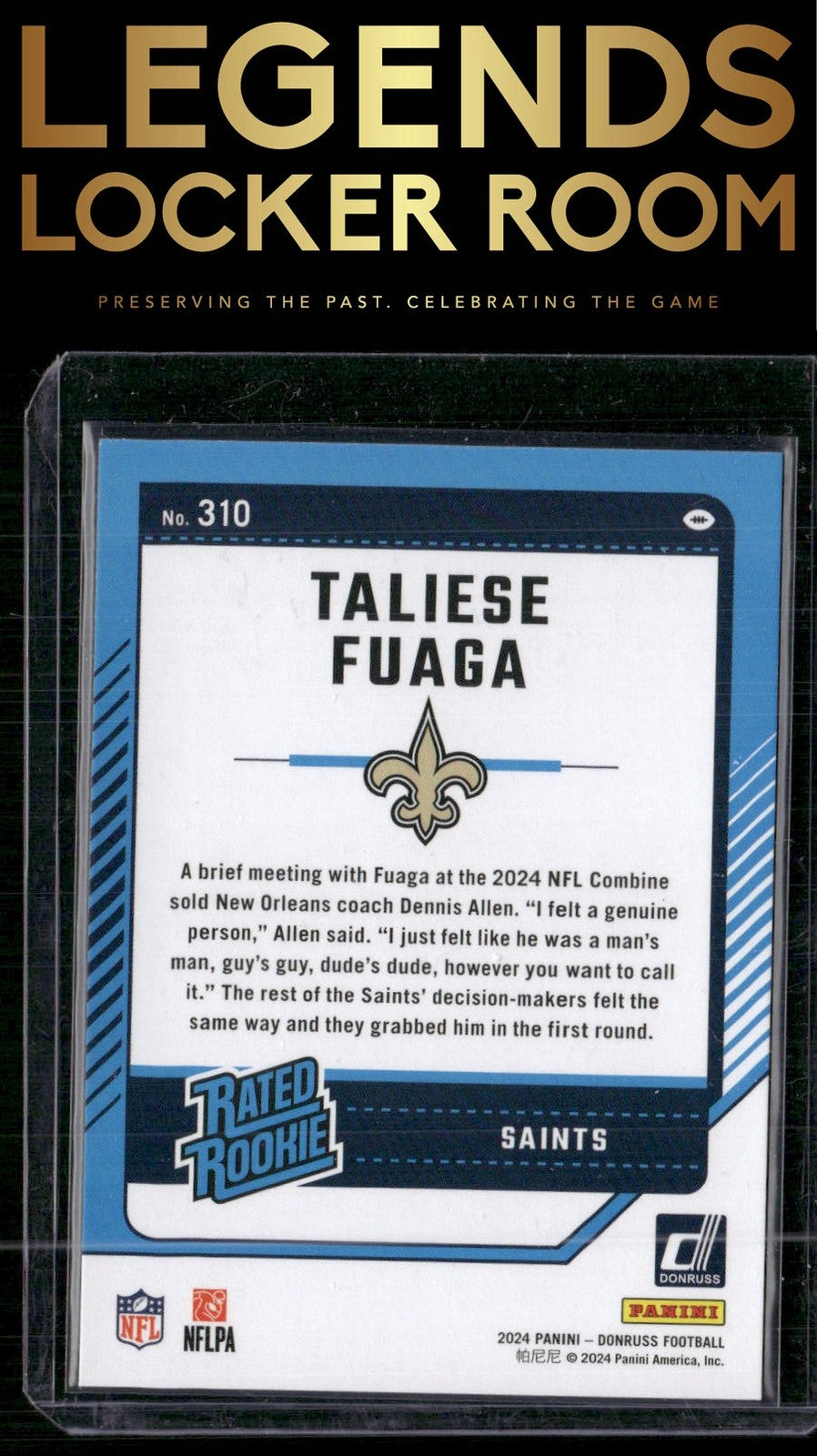2024 Donruss #310 Taliese Fuaga