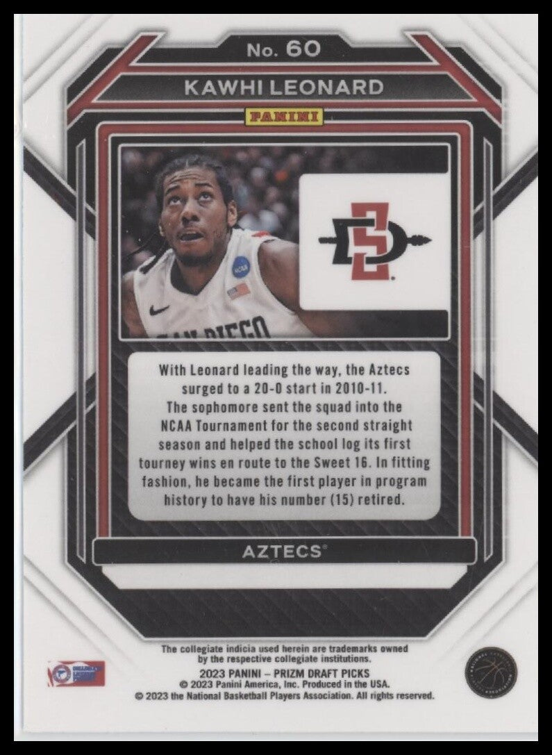 2023 Panini Prizm Draft Picks #60 Kawhi Leonard