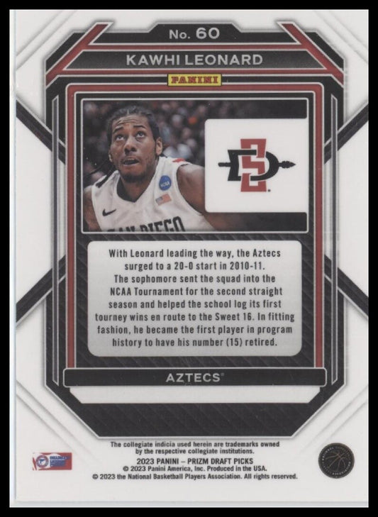 2023 Panini Prizm Draft Picks #60 Kawhi Leonard