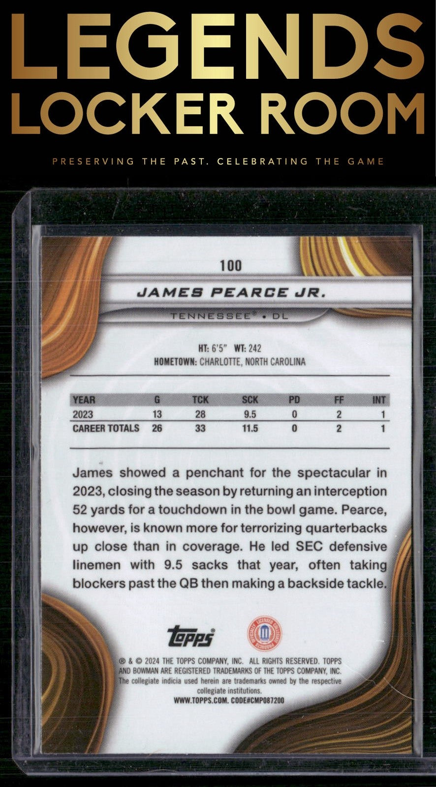 2024 Bowman University Best #100 James Pearce Jr. Pink Lava Refractor #/100