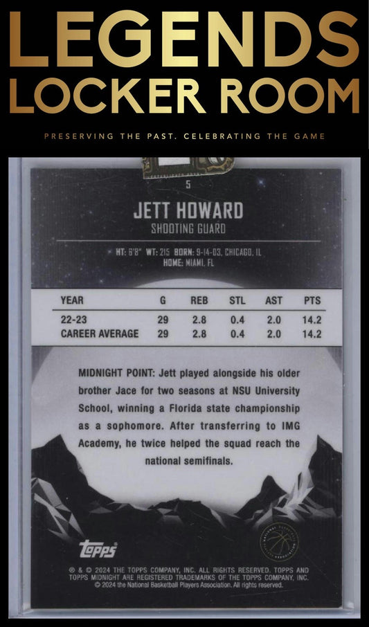 2023-24 Topps Midnight #5 Jett Howard Twilight #/99