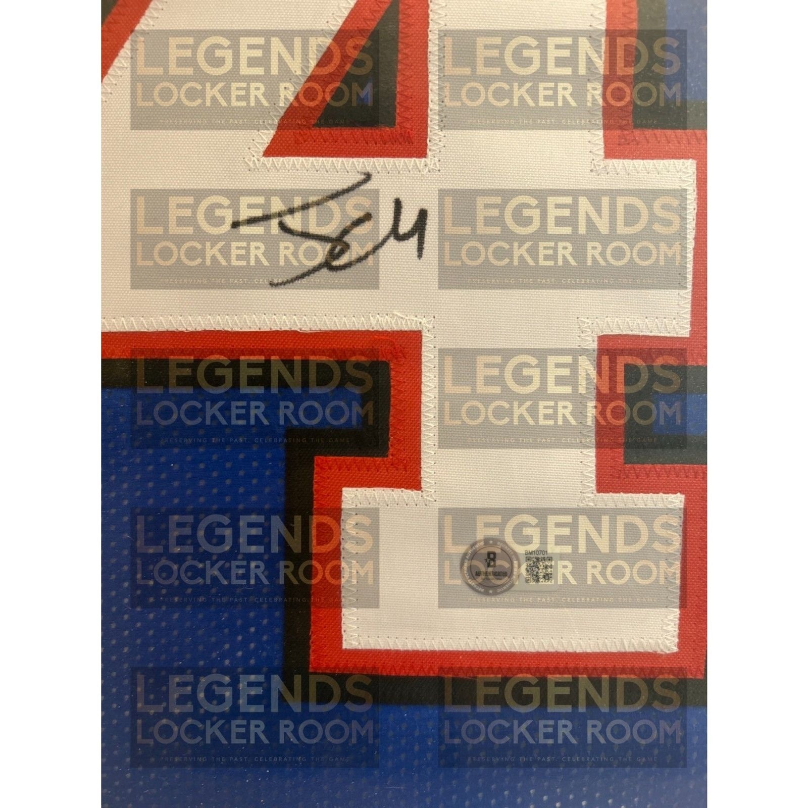 Framed James Cook Autographed Jersey (With Certificate of Authenticity)