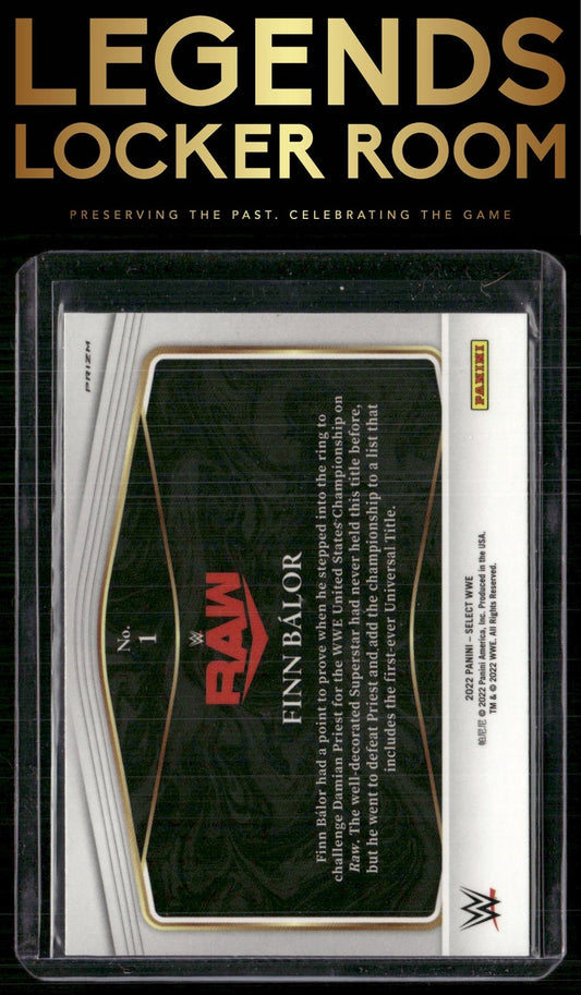 2022 Panini Select WWE #1 Finn Balor Global Icons Flash Prizms