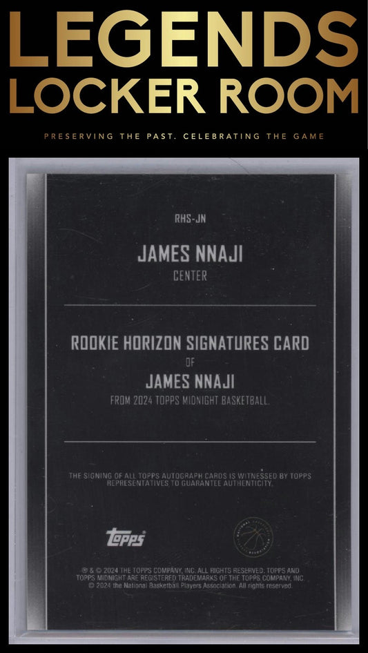 2023-24 Topps Midnight #RHS-JN James Nnaji Rookie Horizon Signatures