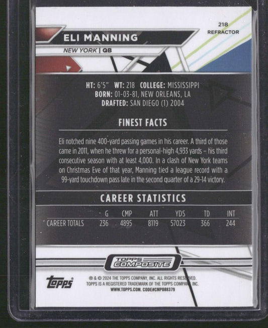 2023 Topps Composite #218 Eli Manning Finest Refractor