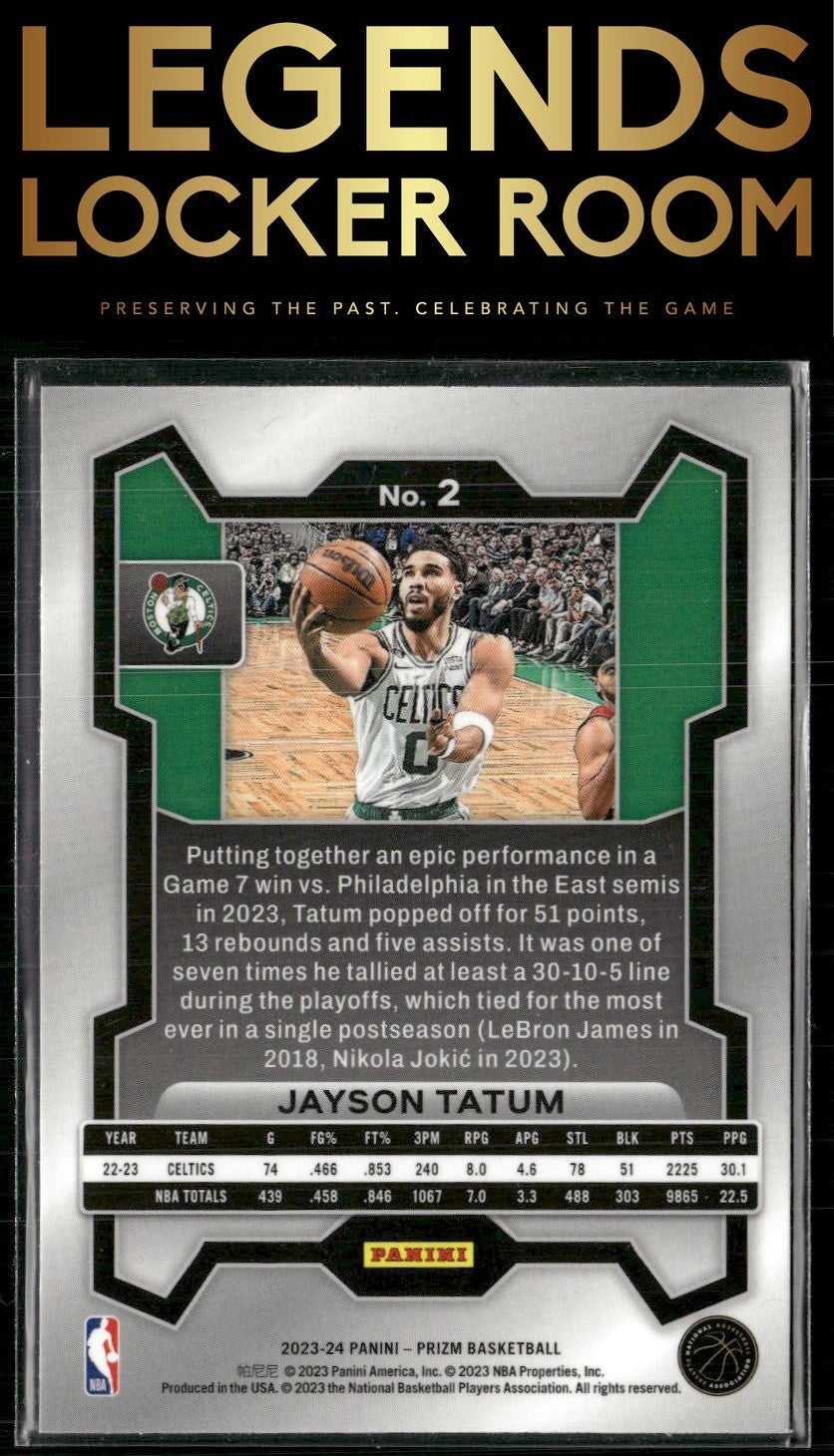 2023-24 Panini Prizm #2 Jayson Tatum