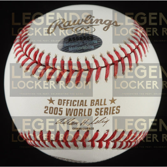 Jermaine Dye Signed Rawlings World Series Baseball - Inscribed "05 WS MVP"