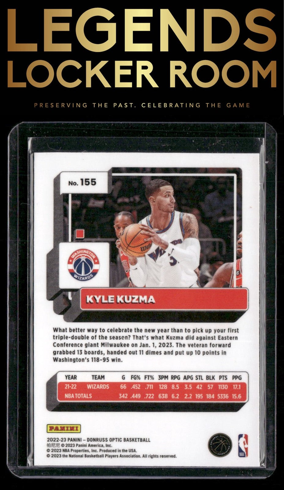 2022-23 Donruss Optic #155 Kyle Kuzma
