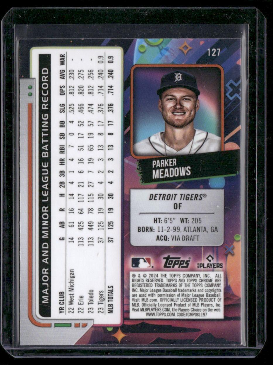2024 Topps Chrome Cosmic #127 Parker Meadows