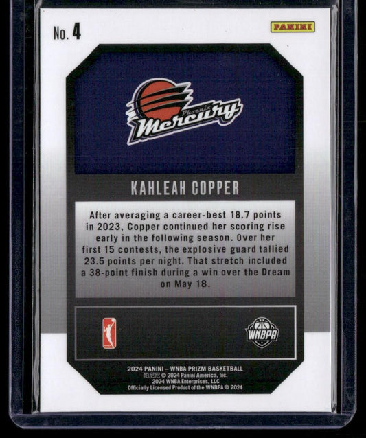 2024 Panini Prizm WNBA #4 Kahleah Copper Top Tier