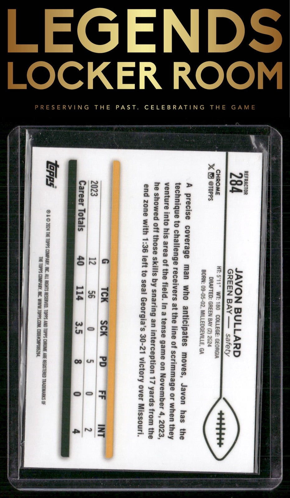 2024 Topps Chrome #284 Javon Bullard Refractor