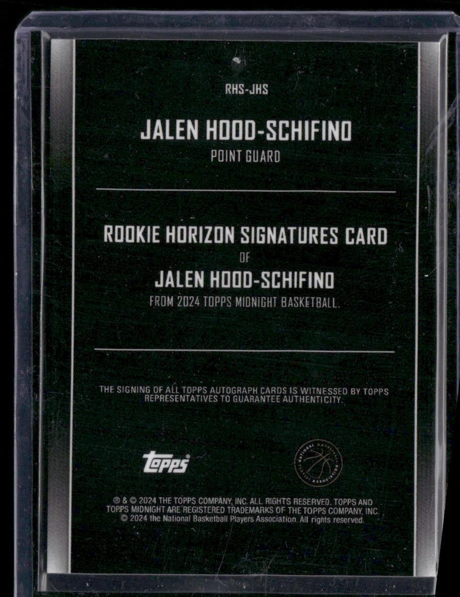 2023-24 Topps Midnight #RHS-JHS Jalen Hood-Schifino Rookie Horizon Signatures