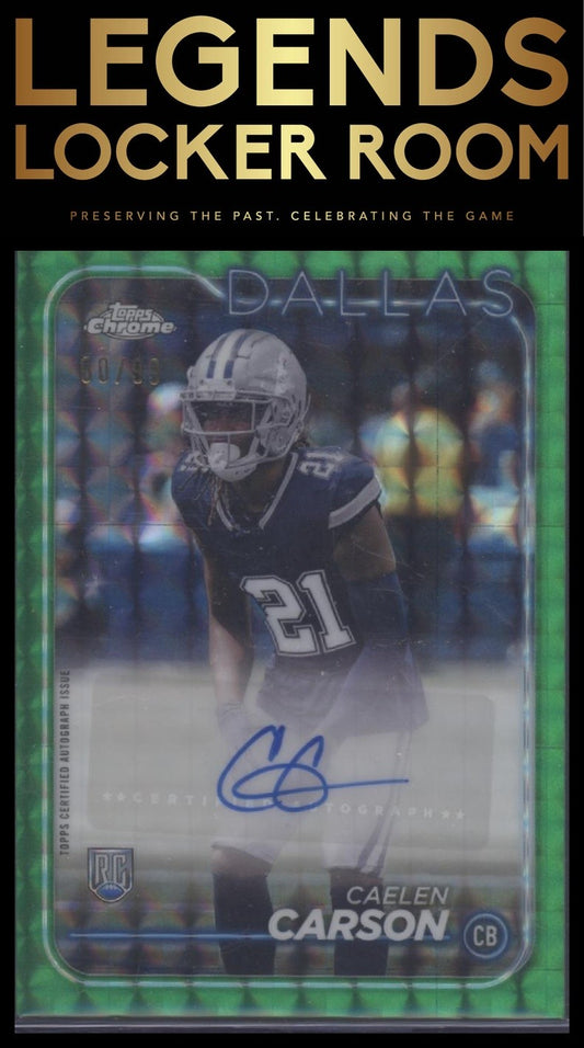 2024 Topps Chrome #RA-CC Caelen Carson Green Geometric /99 Auto