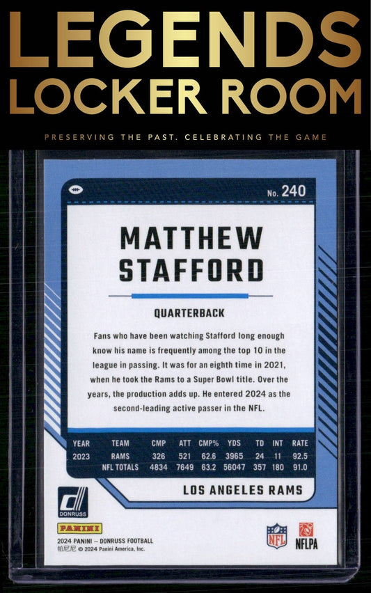 2024 Donruss #240 Matthew Stafford